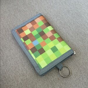 Pixel Pattern Keychain Wallet